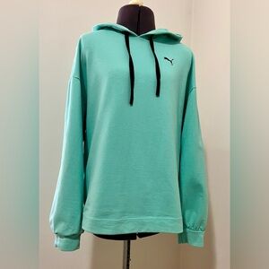 Puma Mint Green Hoodie with Black Accents